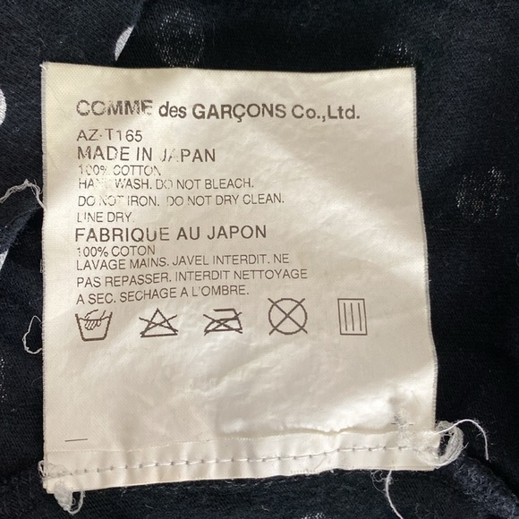 Comme Des Garcons Polka Dot Women Long Sleeve Black Size XS - Picture 6 of 8